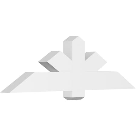 Ekena Millwork Kennewick Architectural Grade PVC Gable Bracket, 60"W x 17 1/2"H x 4"D x 6"F, 7/12 Pitch GBP060X18X0406KEN00